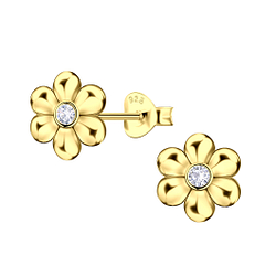Wholesale Sterling Silver Flower Ear Studs - JD23521 Wholesale Sterling Silver Flower Ear Studs - JD23521