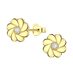 Wholesale Sterling Silver Flower Ear Studs - JD23523 Wholesale Sterling Silver Flower Ear Studs - JD23523