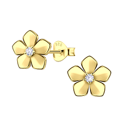 Wholesale Sterling Silver Flower Ear Studs - JD23520 Wholesale Sterling Silver Flower Ear Studs - JD23520