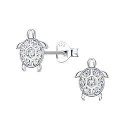 Wholesale Sterling Silver Turtle Ear Studs - JD23533