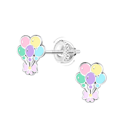 Wholesale Sterling Silver Balloon Screw Back Ear Studs - JD21942