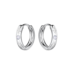 Wholesale 11mm Sterling Silver Huggie Earrings - JD22705