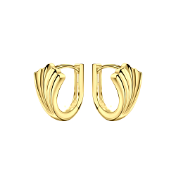 Wholesale 12mm Sterling Silver Leaf Huggie Earrings - JD23258