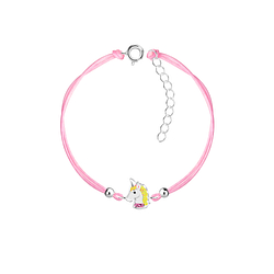 Wholesale Sterling Silver Unicorn Cord Bracelet - JD23239