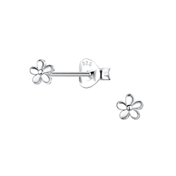Wholesale Sterling Silver Flower Ear Studs - JD23124