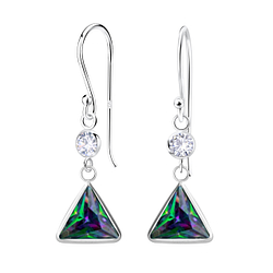Wholesale Sterling Silver Geometric Cubic Zirconia Earrings - JD21929