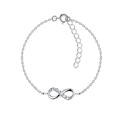 Wholesale Sterling Silver Infinity Bracelet - JD23190