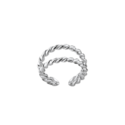Wholesale Sterling Silver Double Line Ear Cuff - JD23132