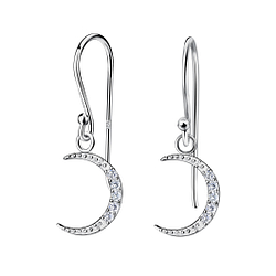 Wholesale Sterling Silver Moon Earrings - JD23242