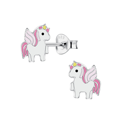 Wholesale Sterling Silver Unicorn Ear Studs - JD23205