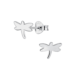Wholesale Sterling Silver Dragonfly Ear Studs - JD23208