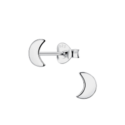 Wholesale Sterling Silver Moon Ear Studs - JD23206