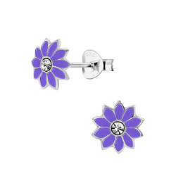 Wholesale Sterling Silver Flower Ear Studs - JD13922
