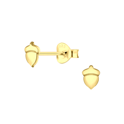 Wholesale Sterling Silver Acorn Ear Studs - JD22412