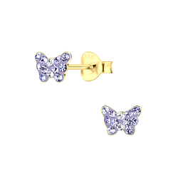 Wholesale Sterling Silver Butterfly Ear Studs - JD23105