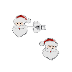 Wholesale Sterling Silver Santa Claus Ear Studs - JD21725