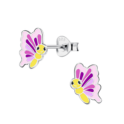 Wholesale Sterling Silver Butterfly Ear Studs - JD23201