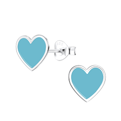 Wholesale Sterling Silver Heart Ear Studs - JD23128