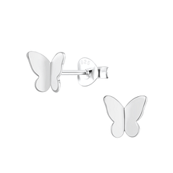 Wholesale Sterling Silver Butterfly Ear Studs - JD23561