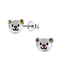 Wholesale Sterling Silver Bear Ear Studs - JD23211