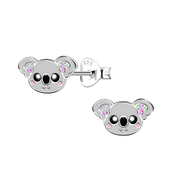 Wholesale Sterling Silver Koala Ear Studs - JD22033
