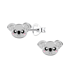 Wholesale Sterling Silver Koala Ear Studs - JD22032