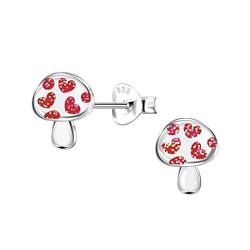 Wholesale Sterling Silver Mushroom Ear Studs - JD22160