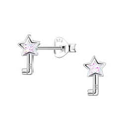 Wholesale Sterling Silver Star Ear Studs - JD22195
