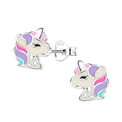 Wholesale Sterling Silver Unicorn Ear Studs - JD22176
