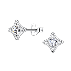 Wholesale Sterling Silver Geometric Ear Studs - JD22171