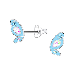 Wholesale Sterling Silver Butterfly Ear Studs - JD22179