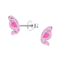 Wholesale Sterling Silver Butterfly Ear Studs - JD22180