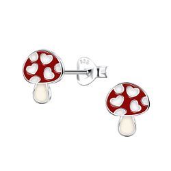 Wholesale Sterling Silver Mushroom Ear Studs - JD22156