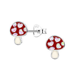 Wholesale Sterling Silver Mushroom Ear Studs - JD22157