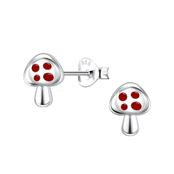 Wholesale Sterling Silver Mushroom Ear Studs - JD22149