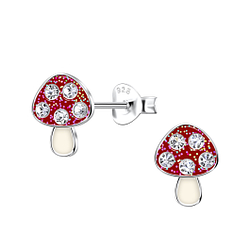 Wholesale Sterling Silver Mushroom Ear Studs - JD22154