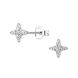 Wholesale Sterling Silver Flower Ear Studs - JD22896