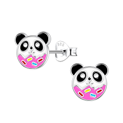 Wholesale Sterling Silver Panda Ear Studs - JD22899