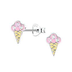 Wholesale Sterling Silver Ice Cream Ear Studs - JD22901
