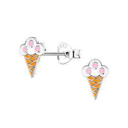 Wholesale Sterling Silver Ice Cream Ear Studs - JD22416