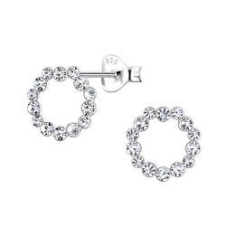 Wholesale Sterling Silver Flower Ear Studs  - JD23351