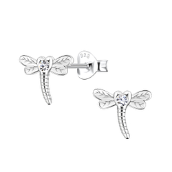 Wholesale Sterling Silver Dragonfly Stud Earring - JD23355