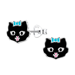 Wholesale Sterling Silver Cat Ear Studs  - JD23356