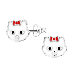 Wholesale Sterling Silver Cat Ear Studs - JD23181