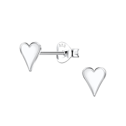 Wholesale Sterling Silver Heart Ear Studs - JD22261