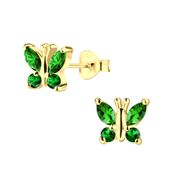 Wholesale Sterling Silver Butterfly Ear Studs - JD23214