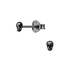Wholesale Sterling Silver Skull Ear Studs - JD22237