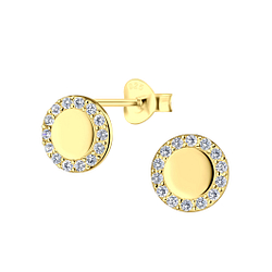 Wholesale Sterling Silver Round Ear Studs - JD22924