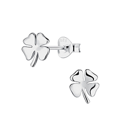 Wholesale Sterling Silver Clover Ear Studs - JD22215