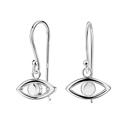 Wholesale Sterling Silver Evil Eye Earrings - JD23243